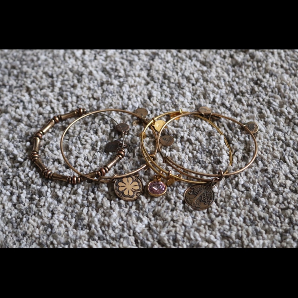 Four Alex and Ani Bracelets